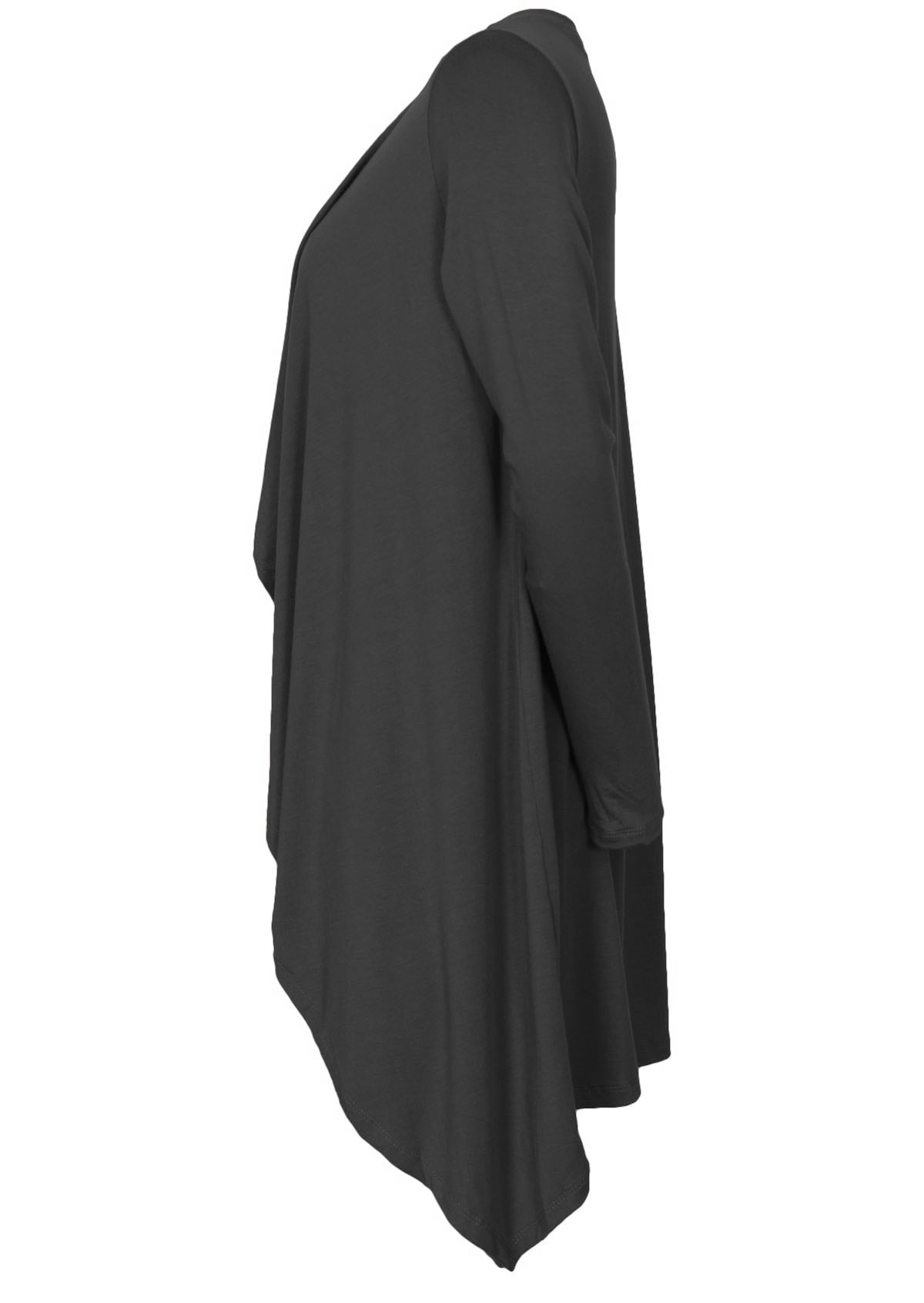 side view long sleeve cardigan