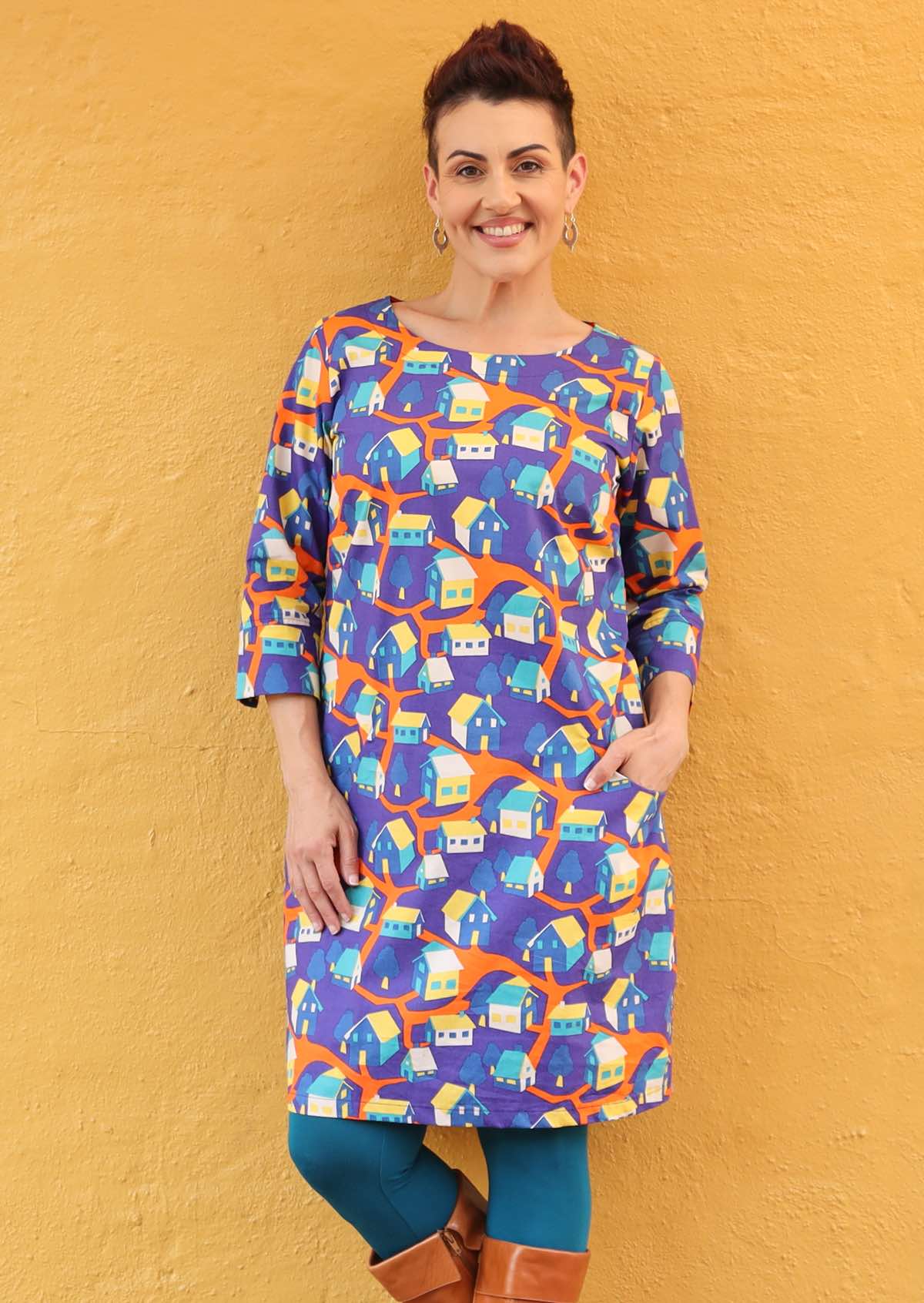 women's above knee length dress