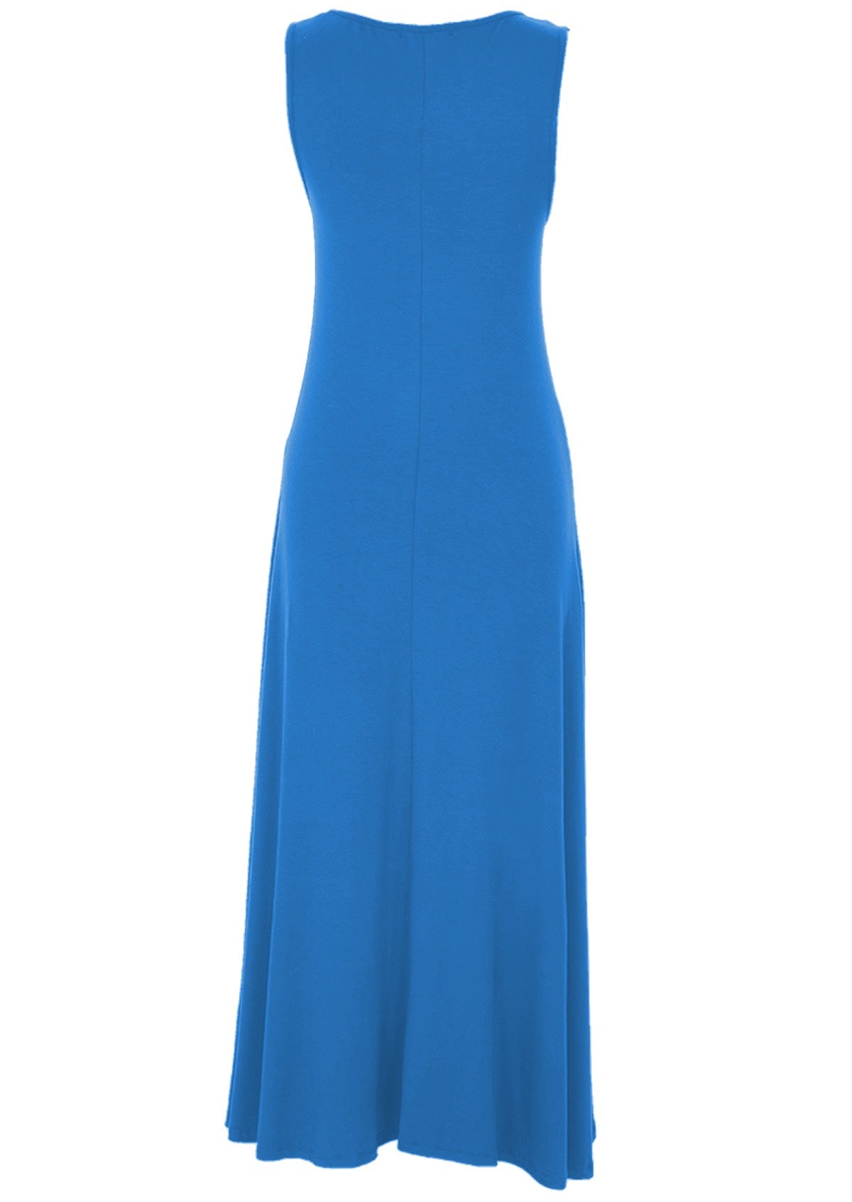 back view basic sleeveless dress