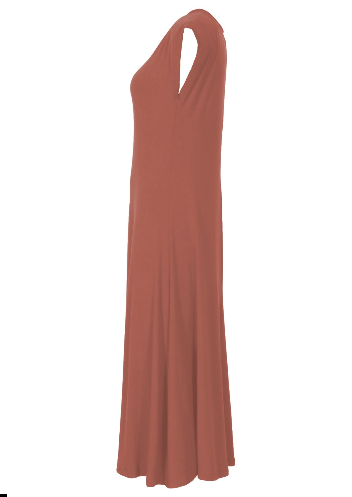 Side View short sleeve stretch midi dress