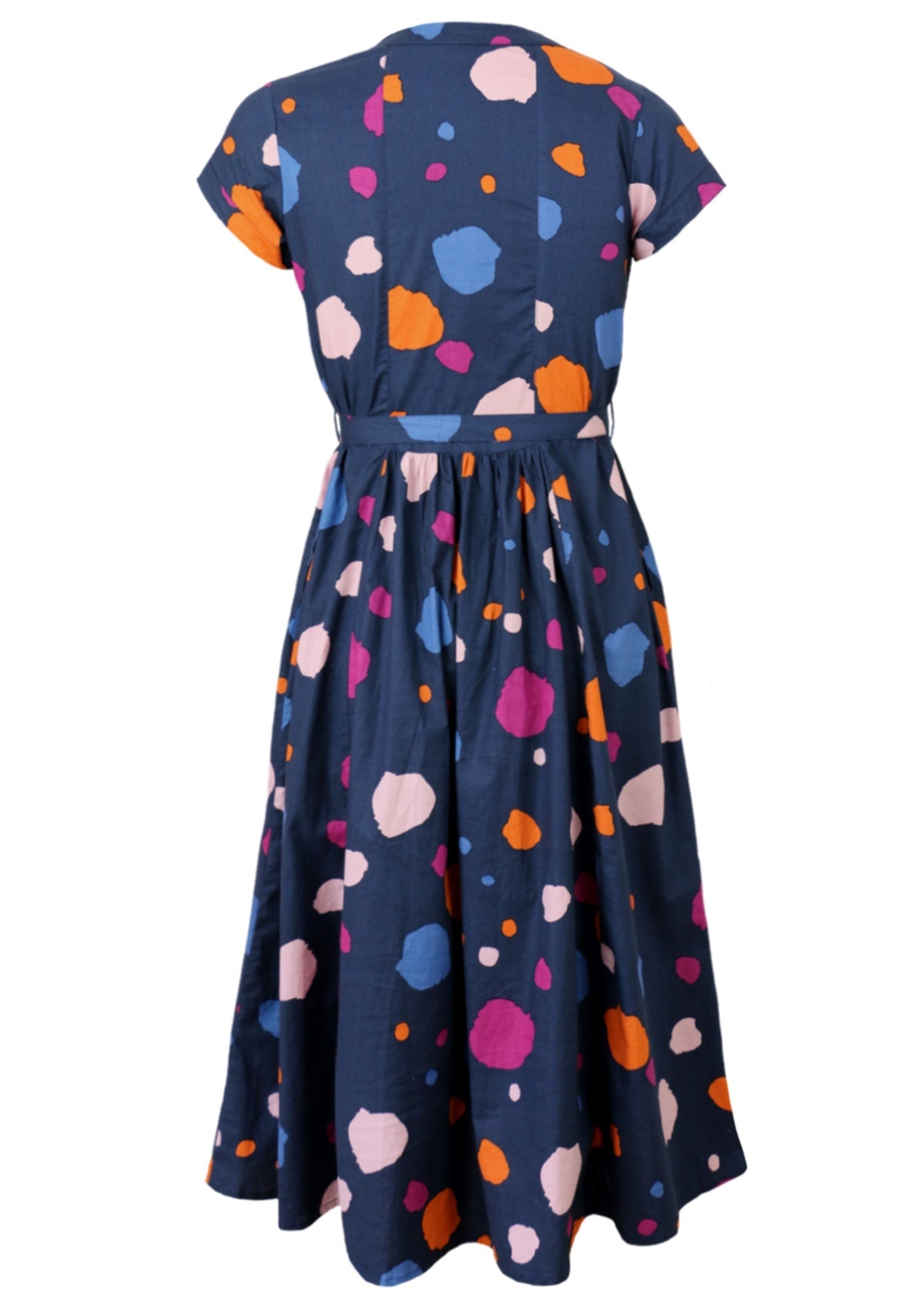 Back View Full Skirt Midi Maxi Dress