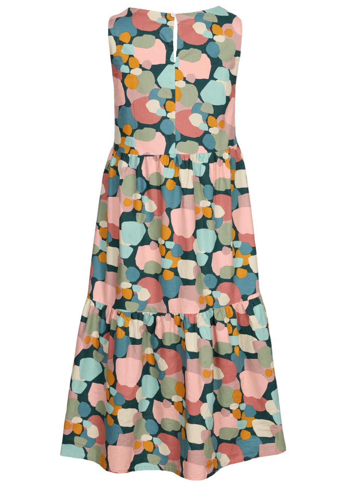 back view midi dress with back button closure