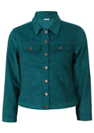 100% cotton corduroy jacket in teal