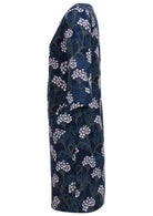 Side image of 3/4 sleeve dress made of 100% cotton corduroy