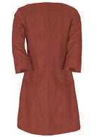 back view darts at waist cord dress
