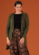 basic women's soft stretch cardigan