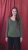 Long Sleeve Stretch V-neck Top Olive Green video
