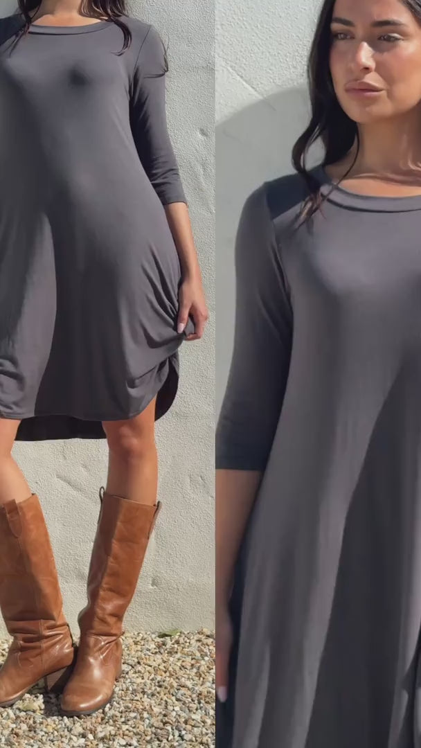 Half Sleeve Jersey Dress Teal video