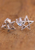 sterling silver five point star studs Australia