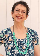 green round disc wood bead necklace Australia