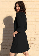 3/4 sleeve cord dress