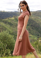A-line Skirt Midi Dress 