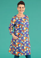 a-line dress colourful print