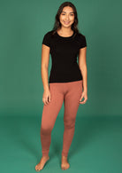 soft stretch rayon leggings pink
