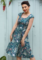 Cap Sleeve Empire Waistline Womens Cotton Dress Australia