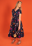 Retro Inspired 100% Cotton Midi Dress Designed in Australia