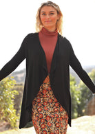 soft stretch rayon jersey cardigan