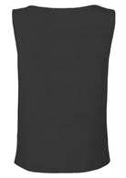 back view black basic jersey women's top