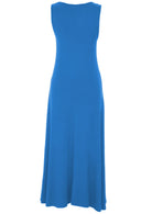 back view basic sleeveless dress