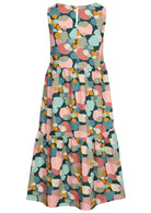 back view midi dress with back button closure