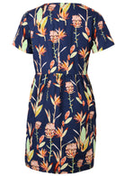 Back View Short Sleeve Womens Dress